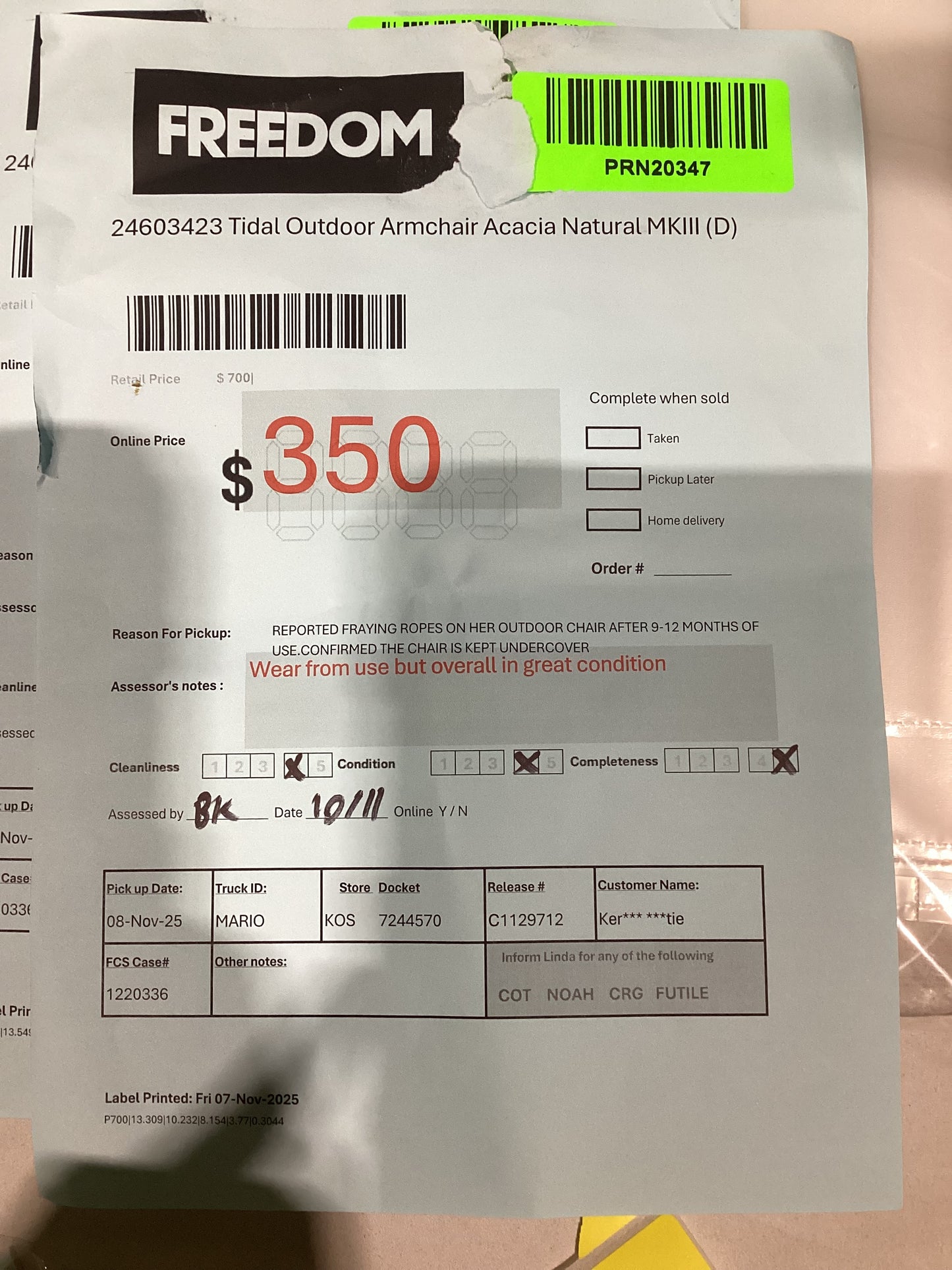 NSW PRN20347 Tidal Outdoor Armchair Acacia Natural MKIII