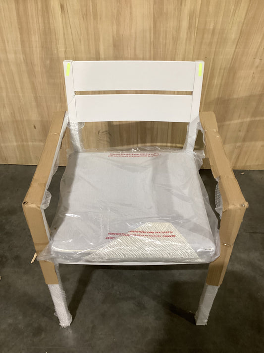 NSW CLN10876 Ataman Dining Chair Aluminium Off White