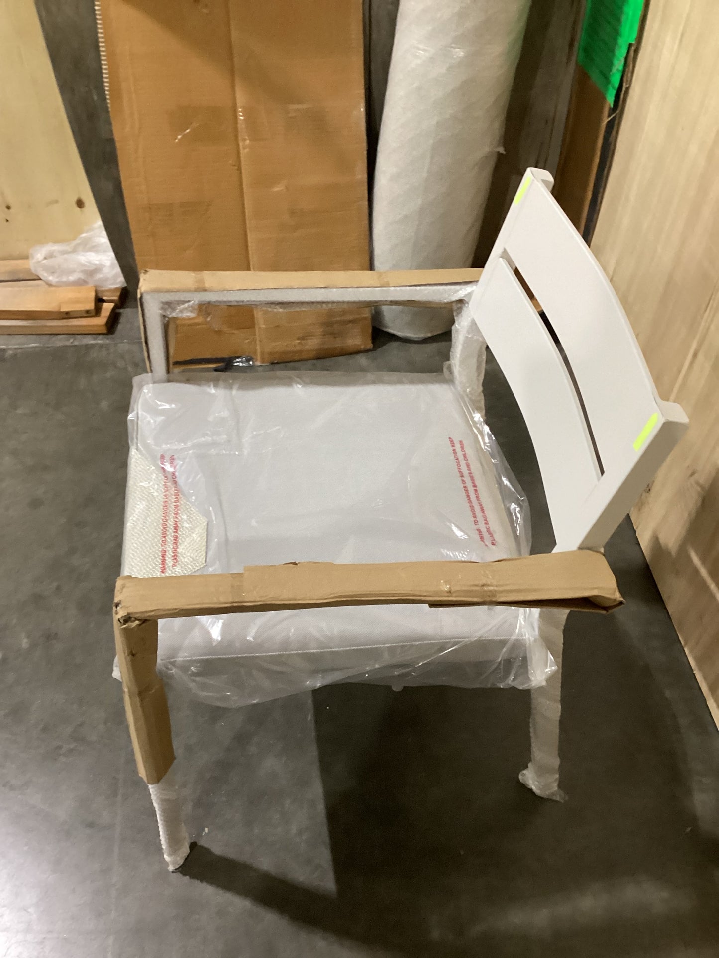 NSW CLN10876 Ataman Dining Chair Aluminium Off White