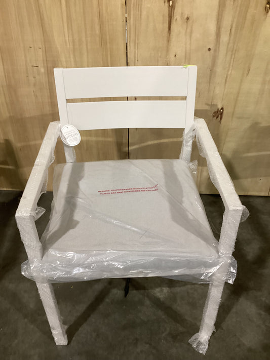 NSW CLN10875 Ataman Dining Chair Aluminium Off White