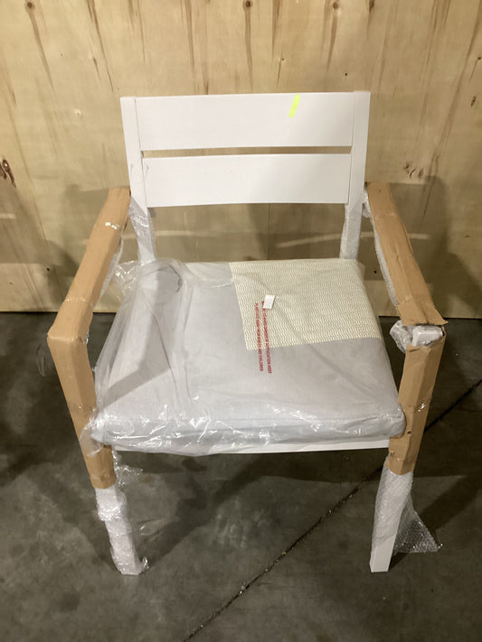 NSW FRI135482 Ataman Dining Chair Aluminium Off White