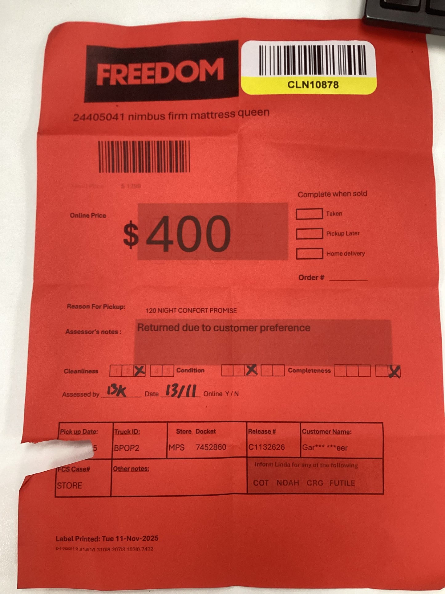 NSW CLN10878 Nimbus Firm Mattress Queen