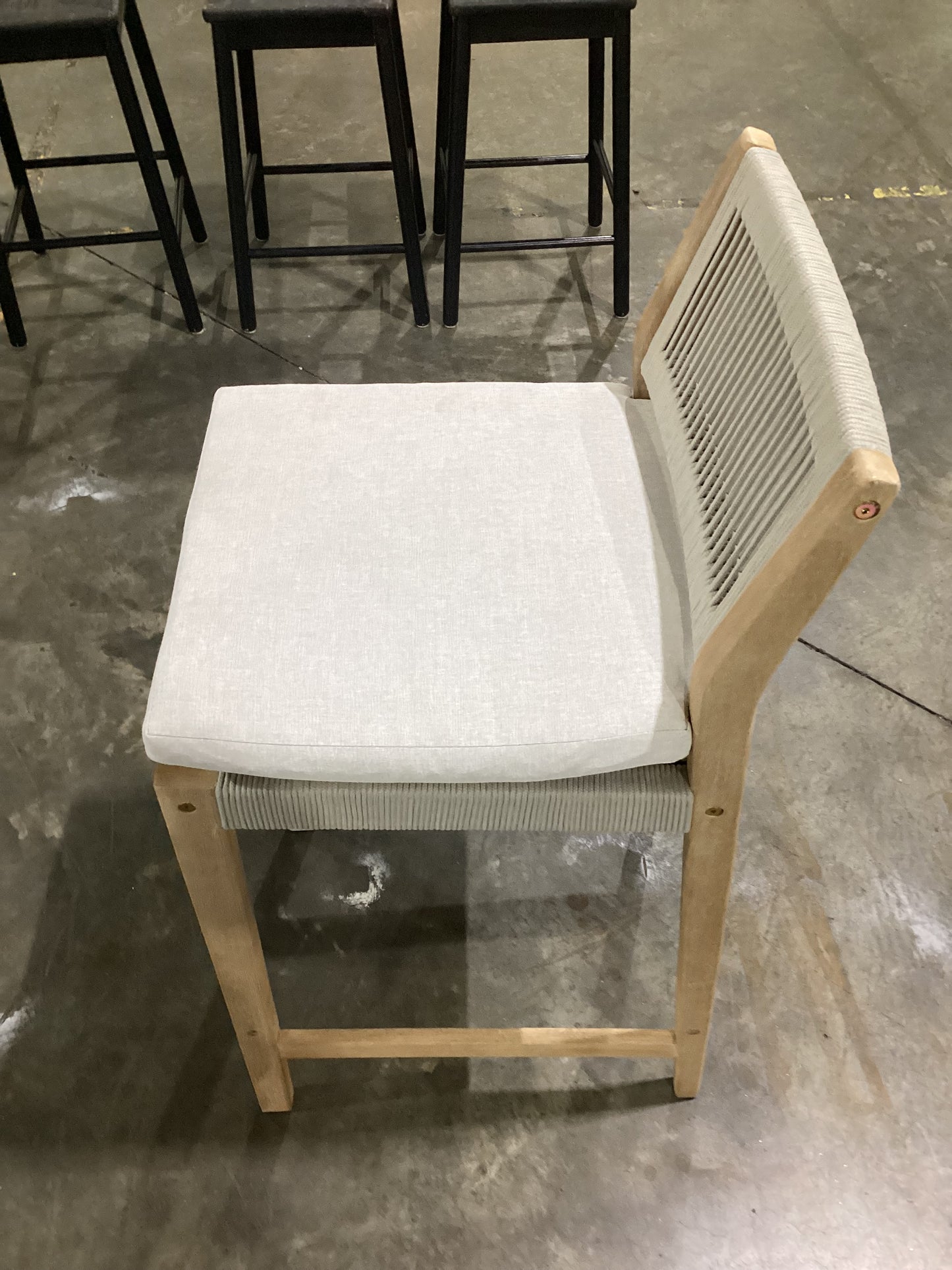 NSW CLN10919 Le Vent Outdoor bar Stool Armless Acacia Natural