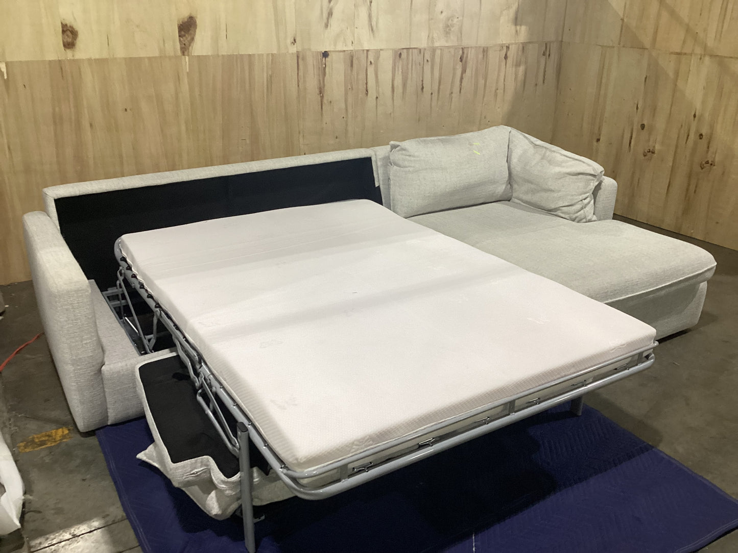 NSW MT24597 Sorrento Modular Sofa Bed 3S LAF + RAF Chaise Nathan Cloud