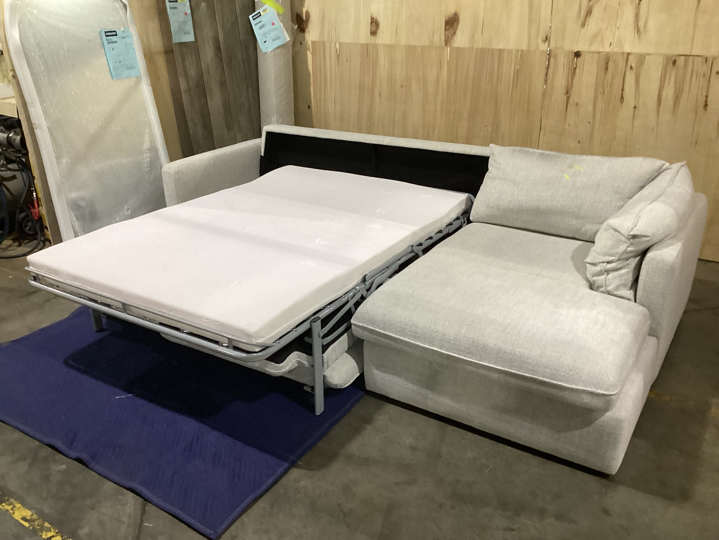 NSW MT24597 Sorrento Modular Sofa Bed 3S LAF + RAF Chaise Nathan Cloud