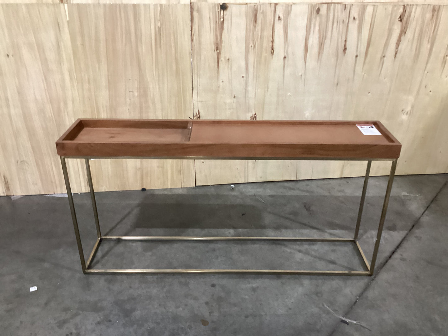 NSW CLN10965 Recess Console Table Base Natural (No Top)