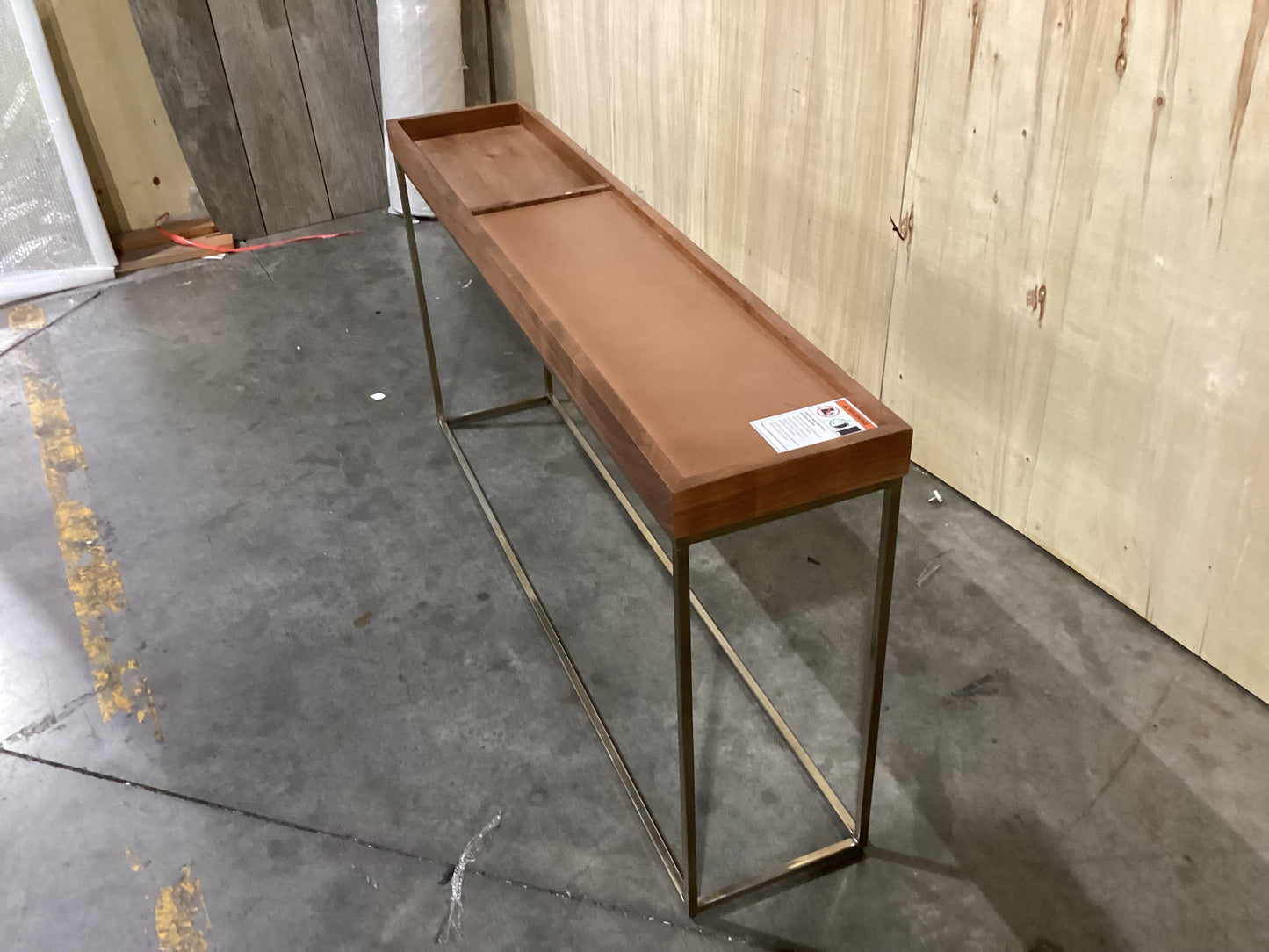 NSW CLN10965 Recess Console Table Base Natural (No Top)