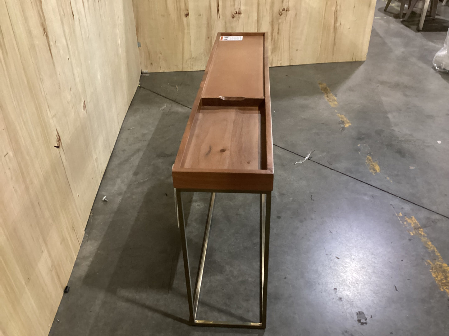 NSW CLN10965 Recess Console Table Base Natural (No Top)