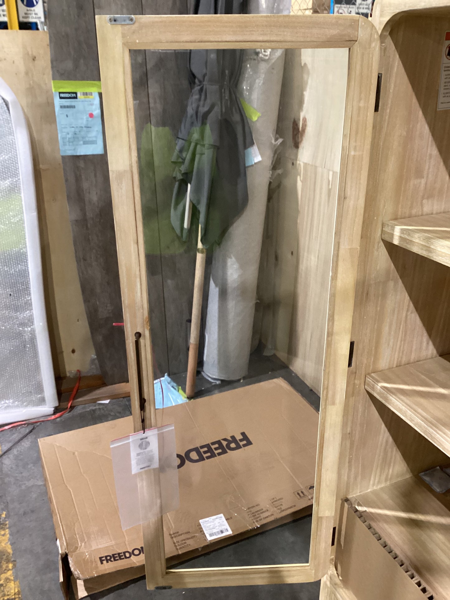NSW PRN20405 Riviera Display Cabinet 100x45cm Natural