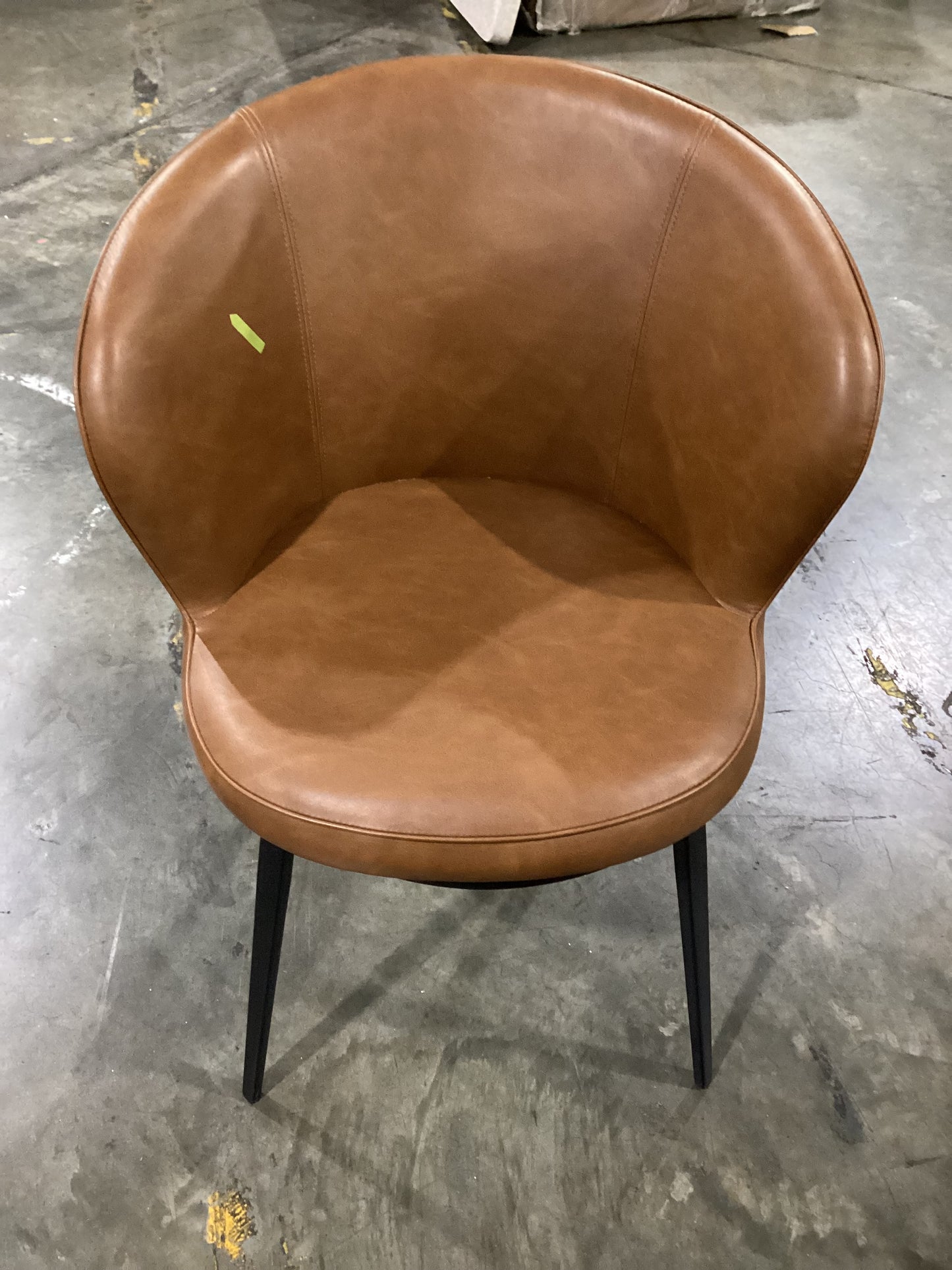 NSW CLN10995 Selena Carver Chair Vegan Leather Tan