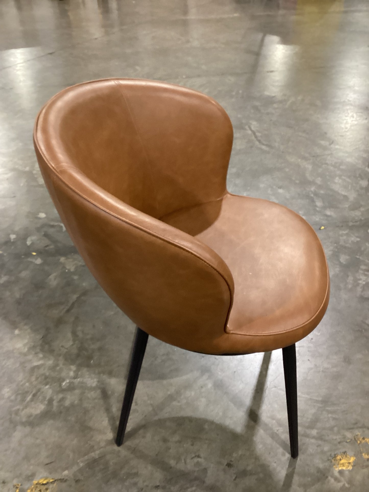 NSW CLN10995 Selena Carver Chair Vegan Leather Tan