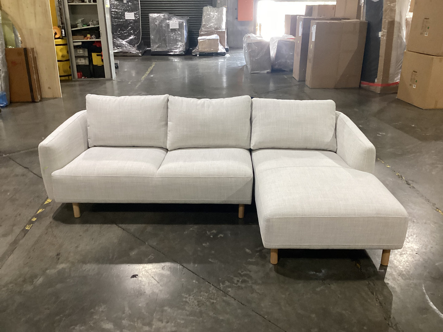 NSW MT24604 Zara Modular 3S LAF+Chaise RAF Accord Natural