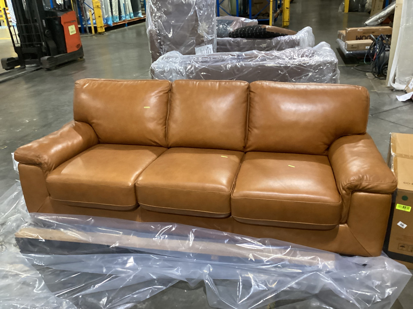 NSW CLN11467 Barret Sofa Bed 3S Memphis Caramel Memory Foam