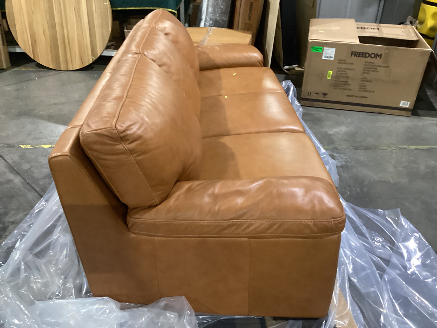 NSW CLN11467 Barret Sofa Bed 3S Memphis Caramel Memory Foam