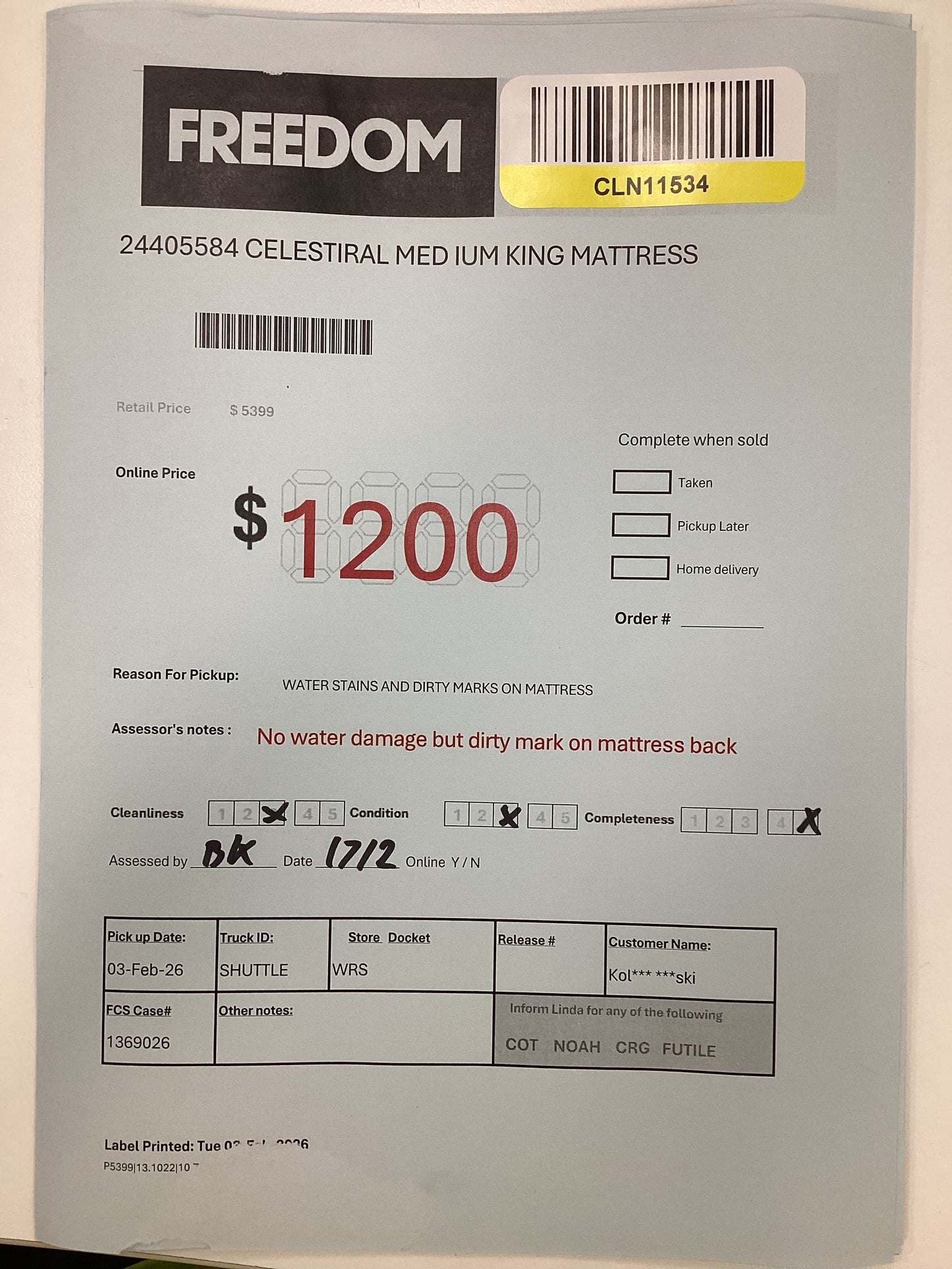 NSW CLN11534 Celestial Medium King Mattress