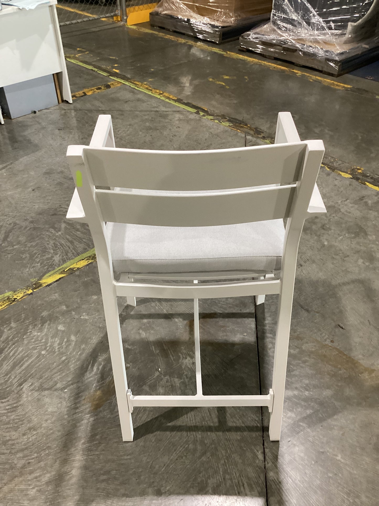 NSW CLN11545 Ataman Outdoor Bar Stool aluminium Off White
