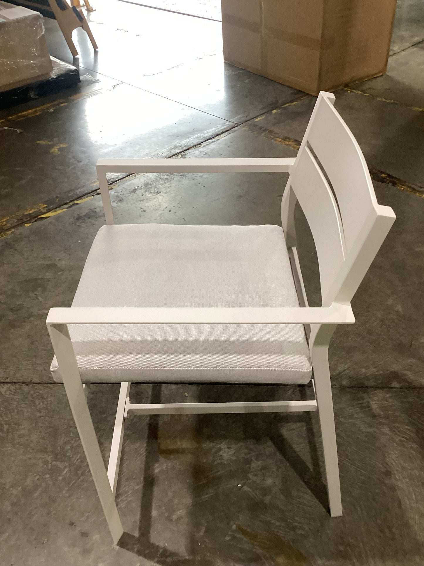 NSW CLN11545 Ataman Outdoor Bar Stool aluminium Off White