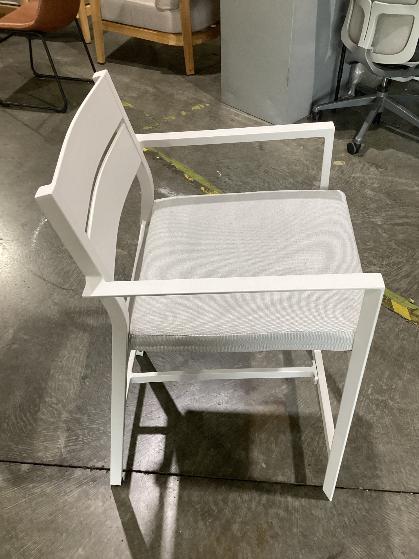 NSW CLN11545 Ataman Outdoor Bar Stool aluminium Off White