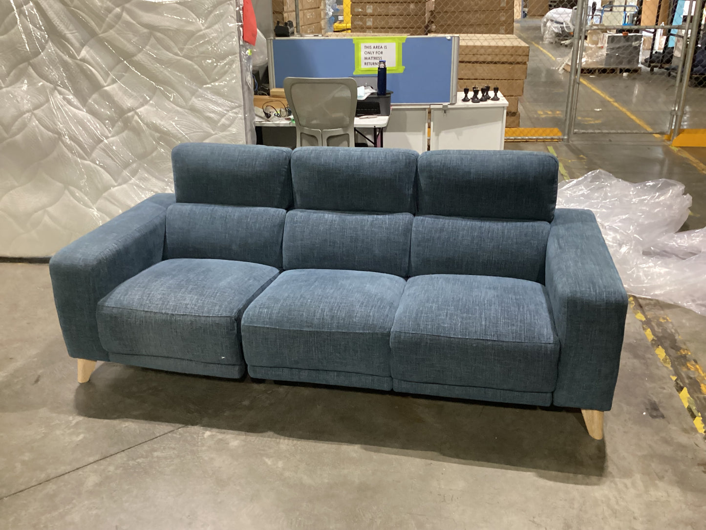 NSW MT24630 Sterling Electric Recliner Sofa 3S Top Denim