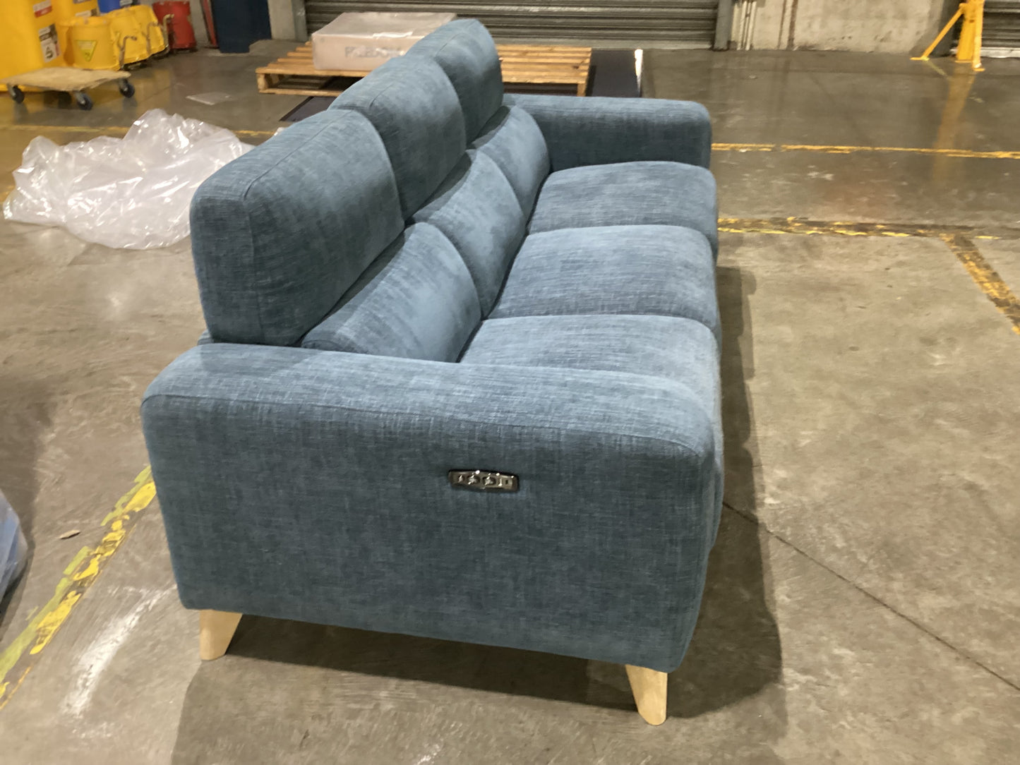 NSW MT24630 Sterling Electric Recliner Sofa 3S Top Denim