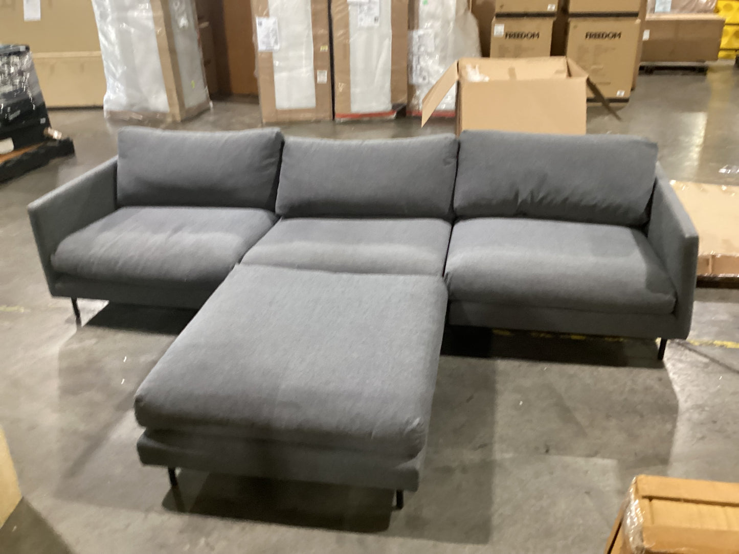 NSW MT24643 Bondi Modular Sofa with Ottoman Sancy Ottoman (4 Pieces)