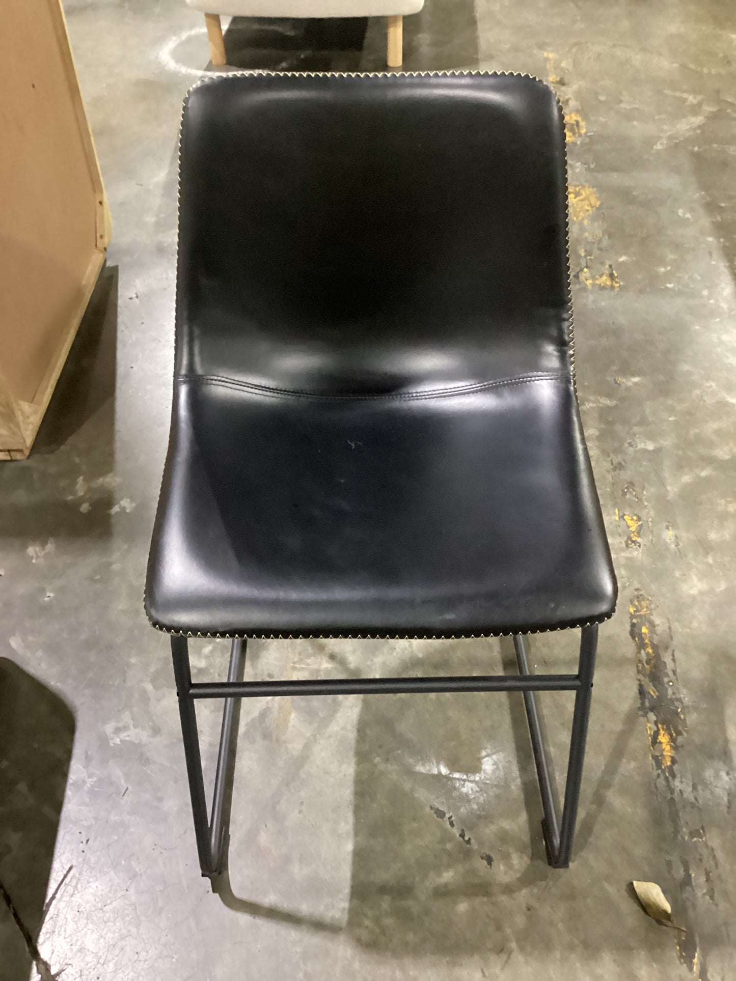 NSW CLN11598 Saddle Dining Chair Black