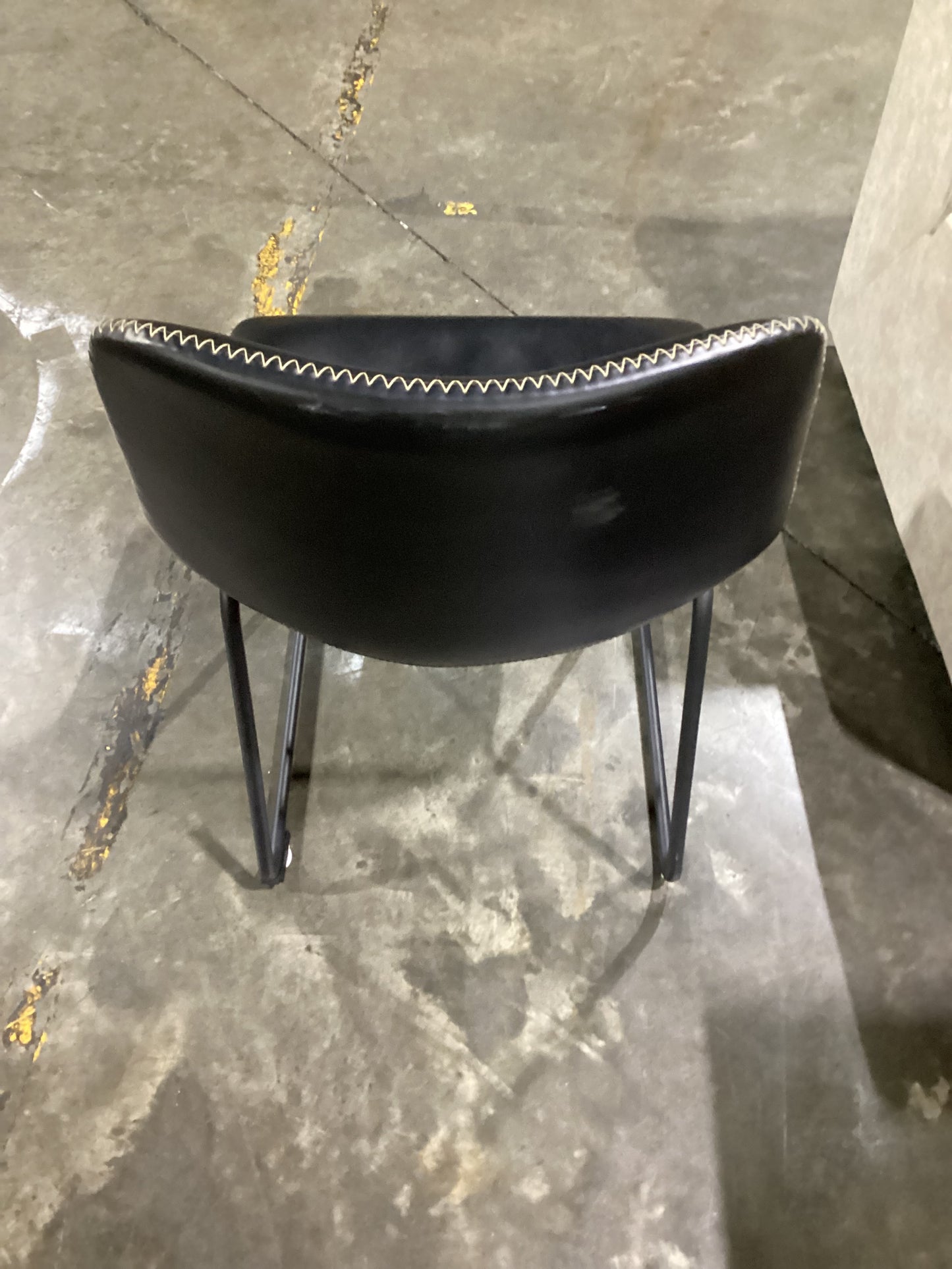 NSW CLN11598 Saddle Dining Chair Black