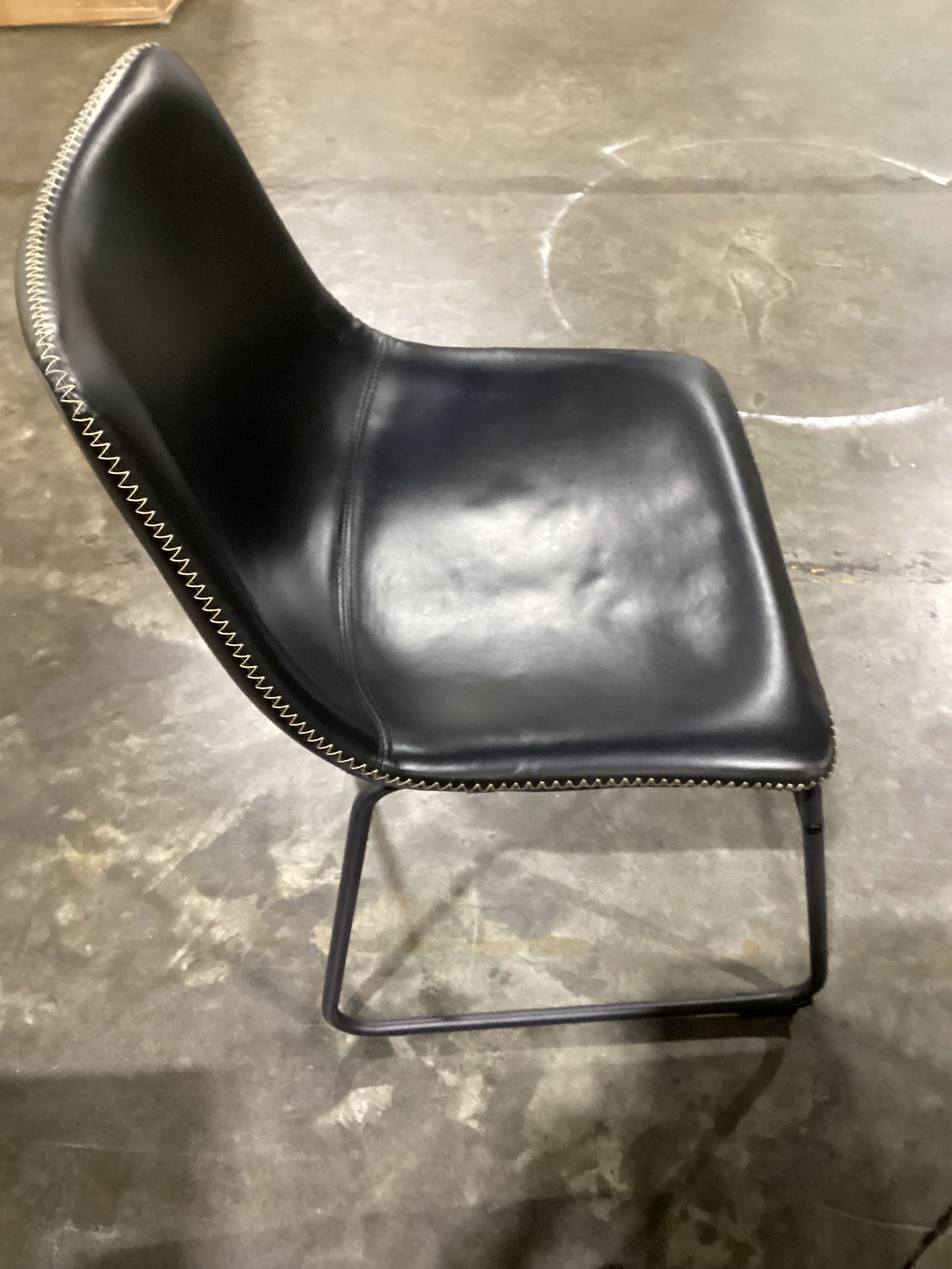 NSW CLN11598 Saddle Dining Chair Black
