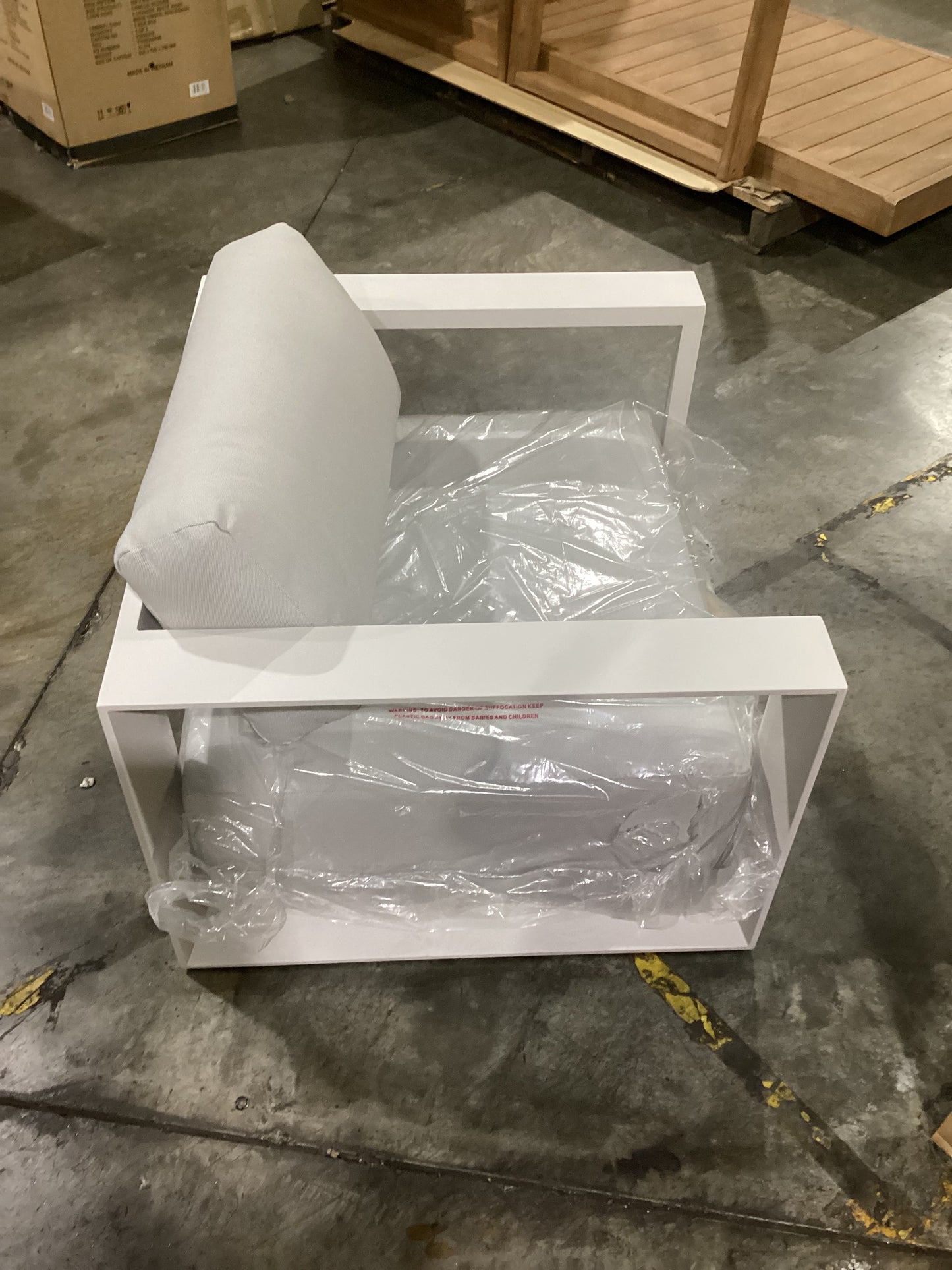 NSW CLN11612 Ataman Outdoor Armchair Aluminium Off White