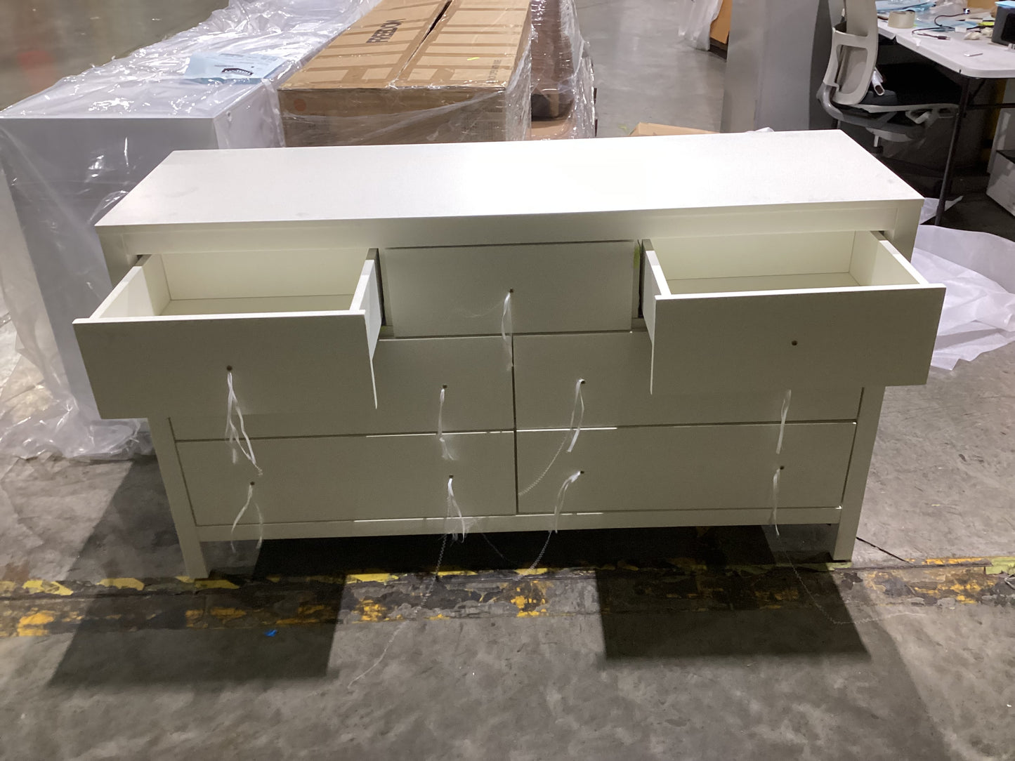 NSW CLN11620 Dover Dresser 7 Drawer White
