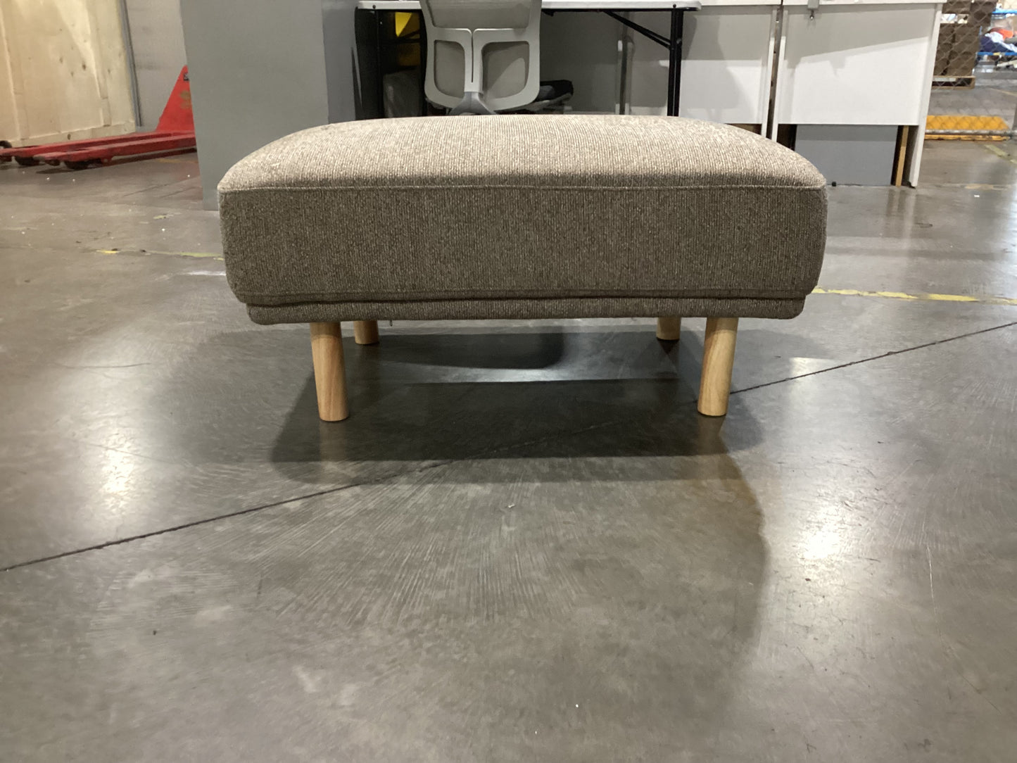 NSW CLV10032 Cleo Ottoman Natural Leg Sahara Donkey