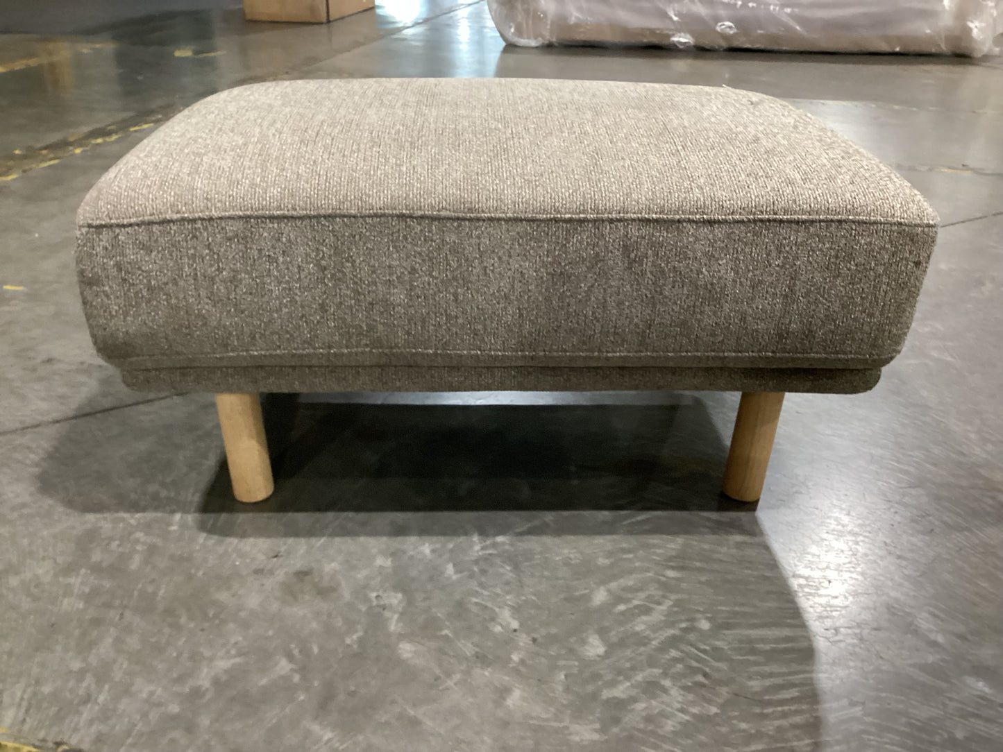 NSW CLV10032 Cleo Ottoman Natural Leg Sahara Donkey