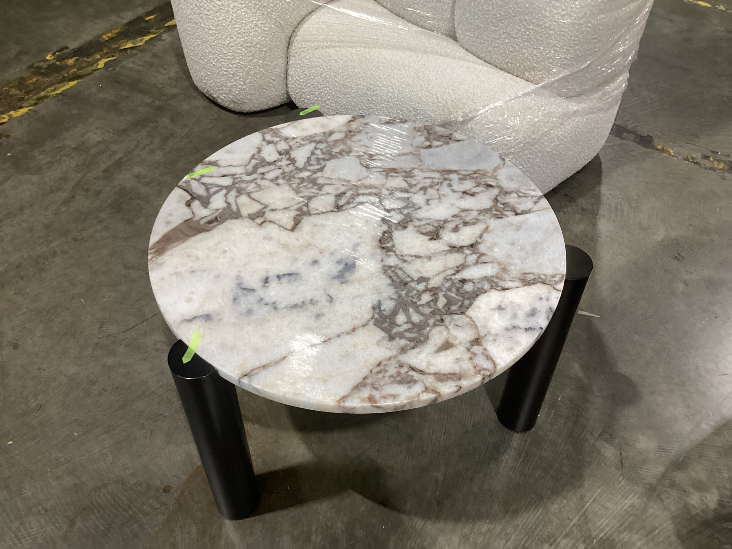 NSW MT24674 Venice Side Table 62.5cm Grey/Gunmetal Legs