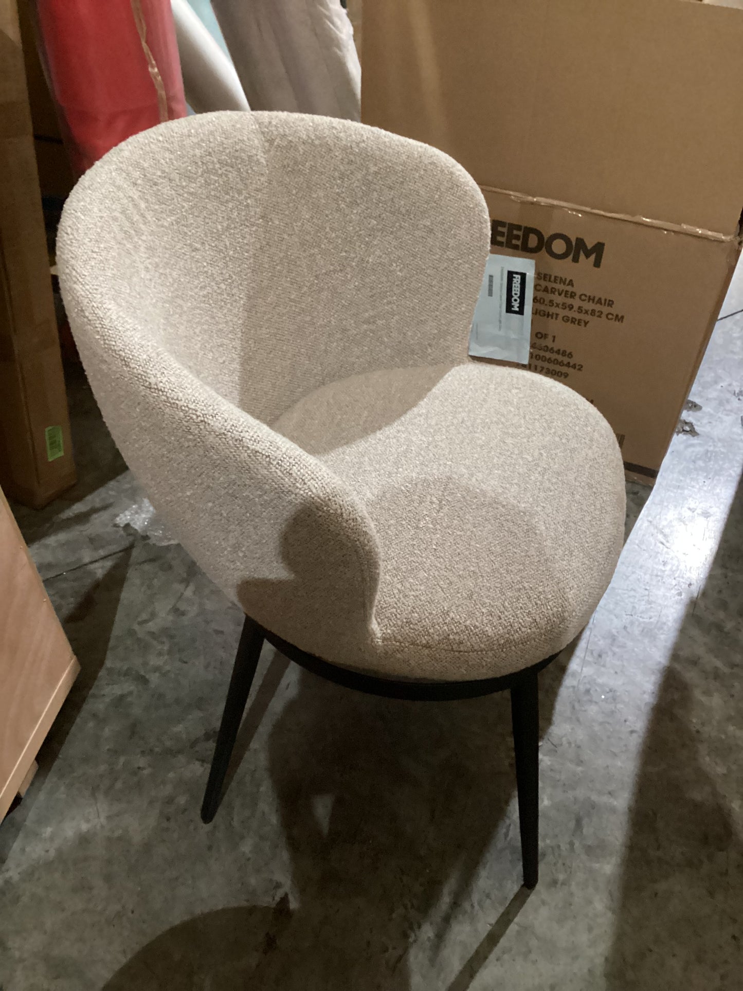 NSW PRN20481 Selena Carver Chair Crush Light Grey