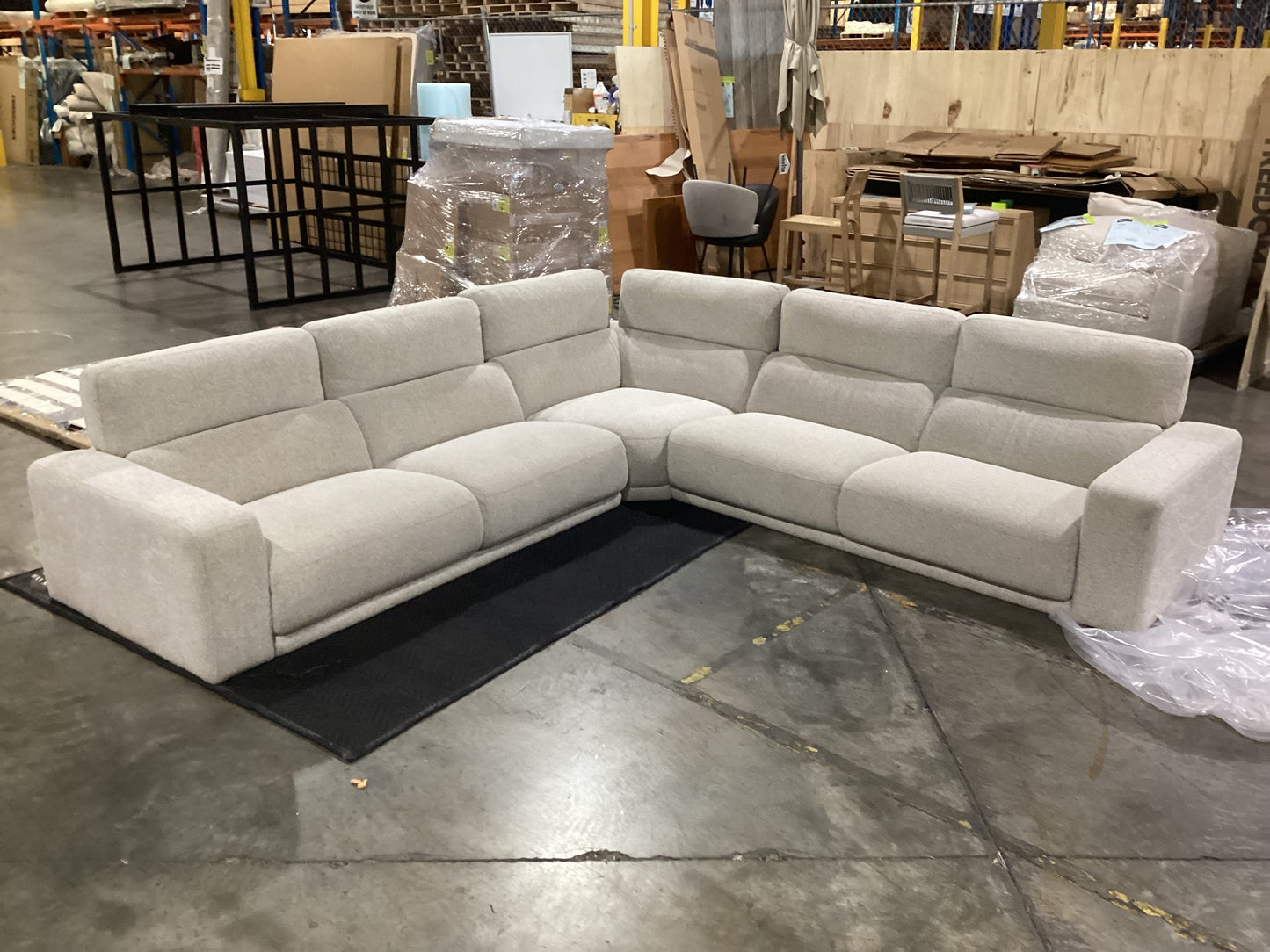 NSW MT24675 Sterling Recliner Modular 2.5S RAF+2.5S LAF+Corner Milan Mink