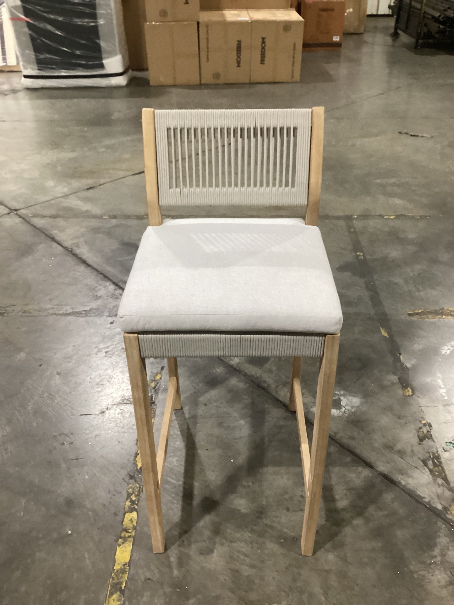 NSW CLN11651 Le Vent Outdoor Bar Stool Armless Acacia Natural