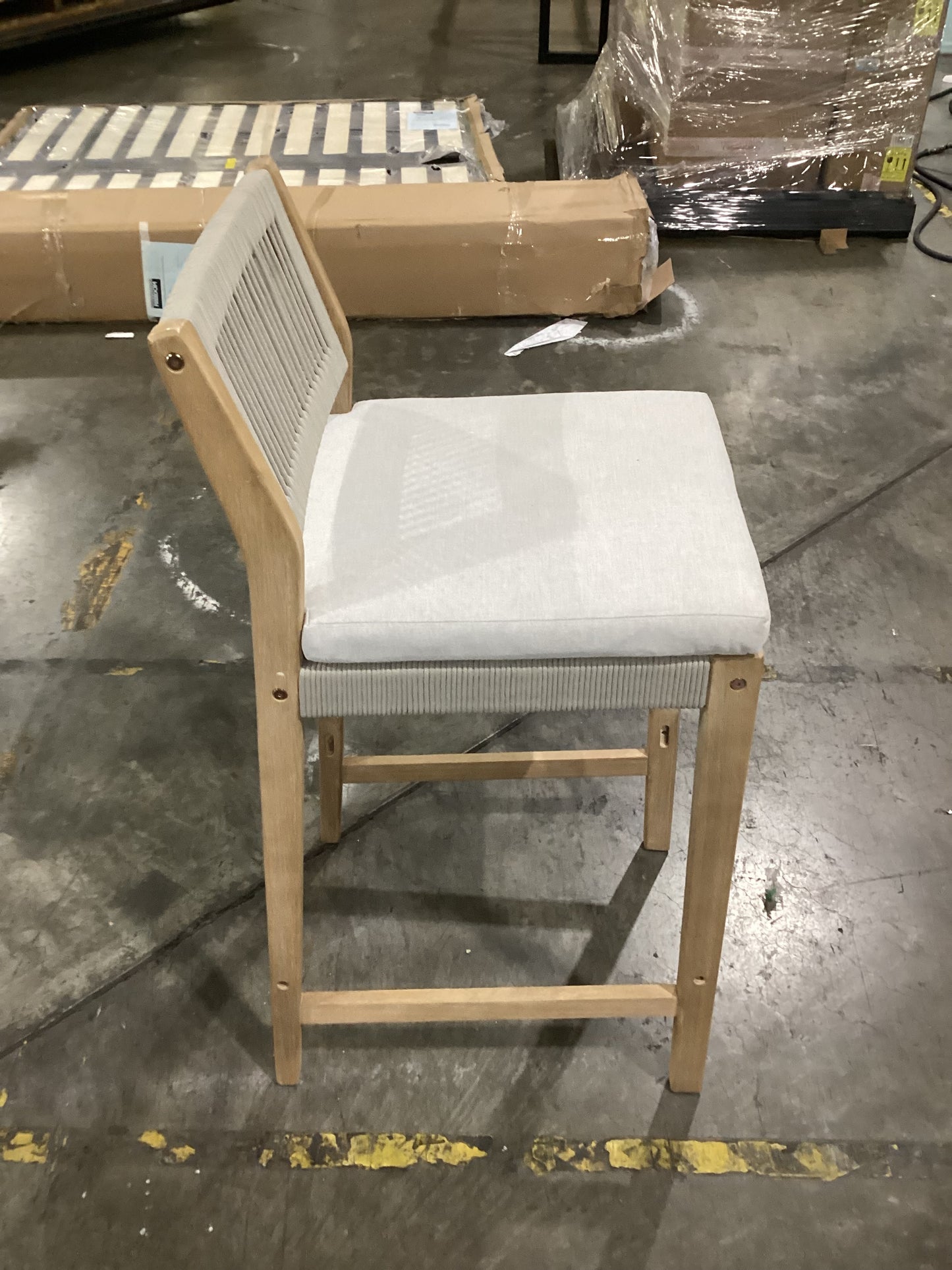 NSW CLN11651 Le Vent Outdoor Bar Stool Armless Acacia Natural