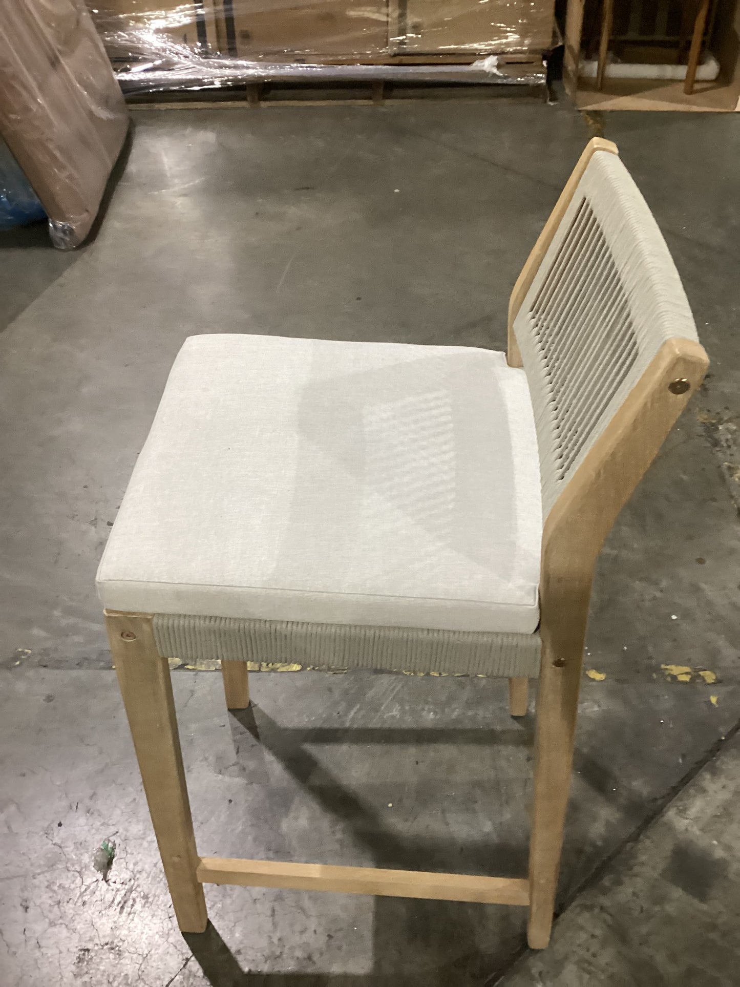 NSW CLN11651 Le Vent Outdoor Bar Stool Armless Acacia Natural