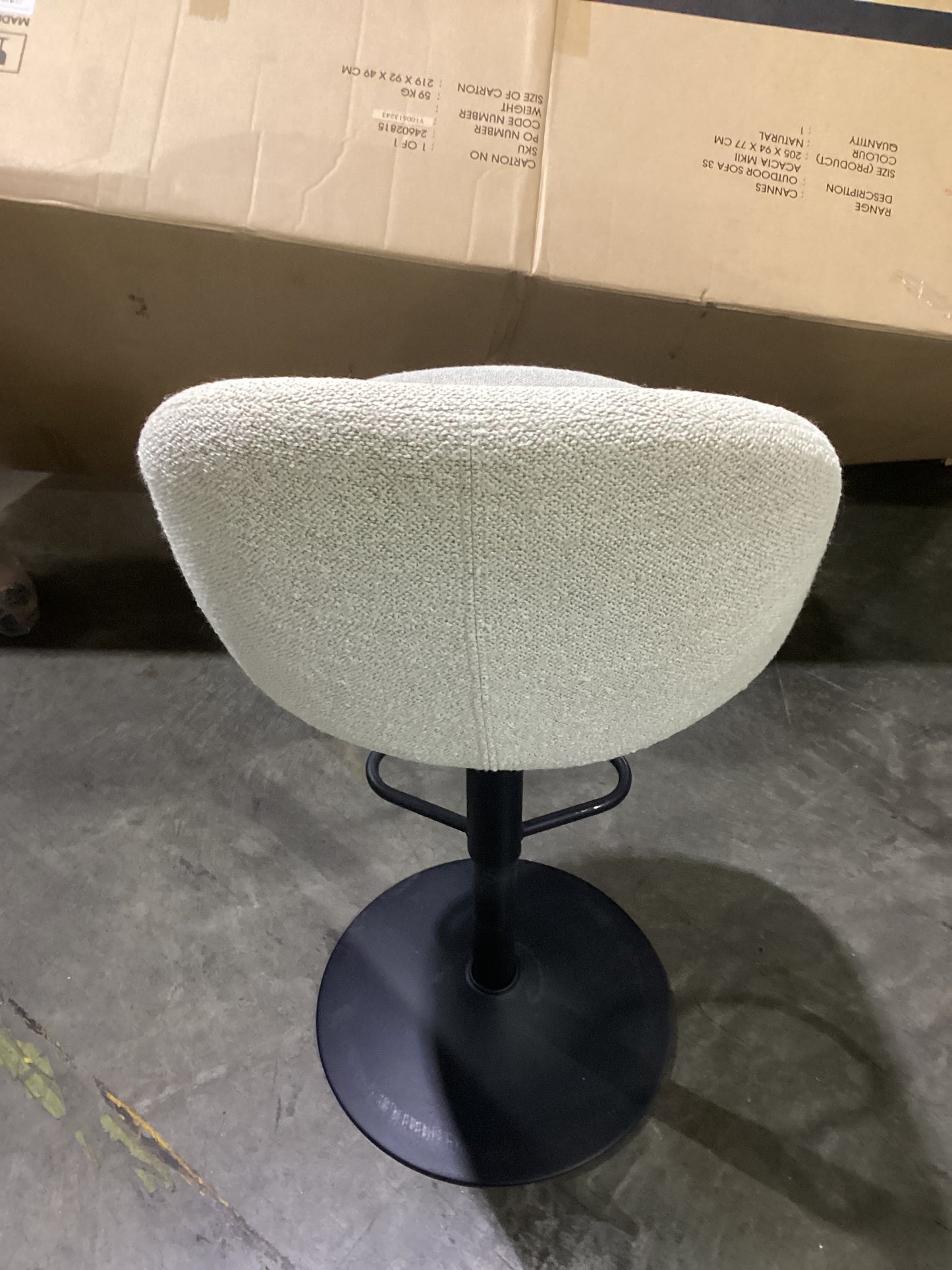 NSW PRN20485 Selena Counter Stool Crush Ivory