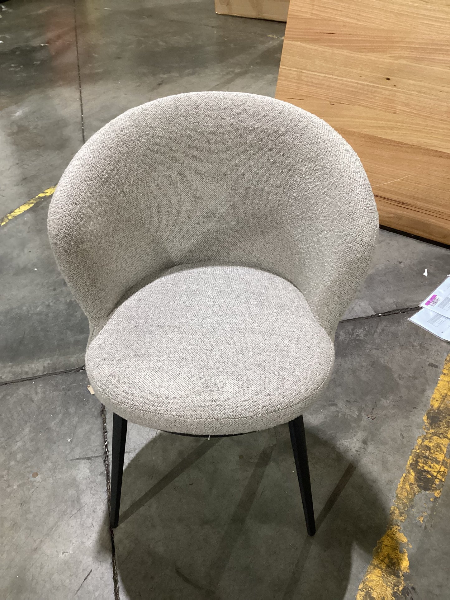 NSW CLN11674 Selena Carver Chair Crush Light Grey