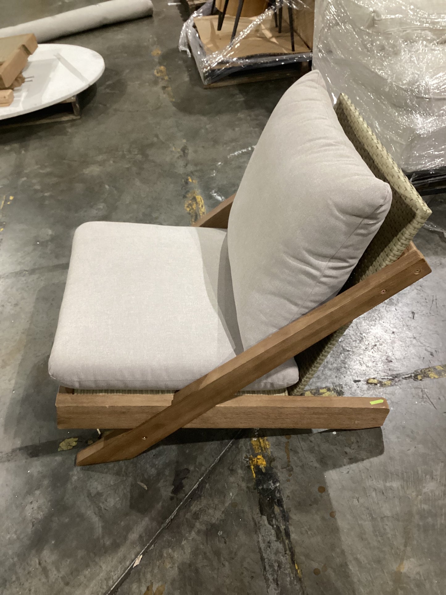NSW CLN11677 Manly Outdoor Chair  Armless Acacia Natural