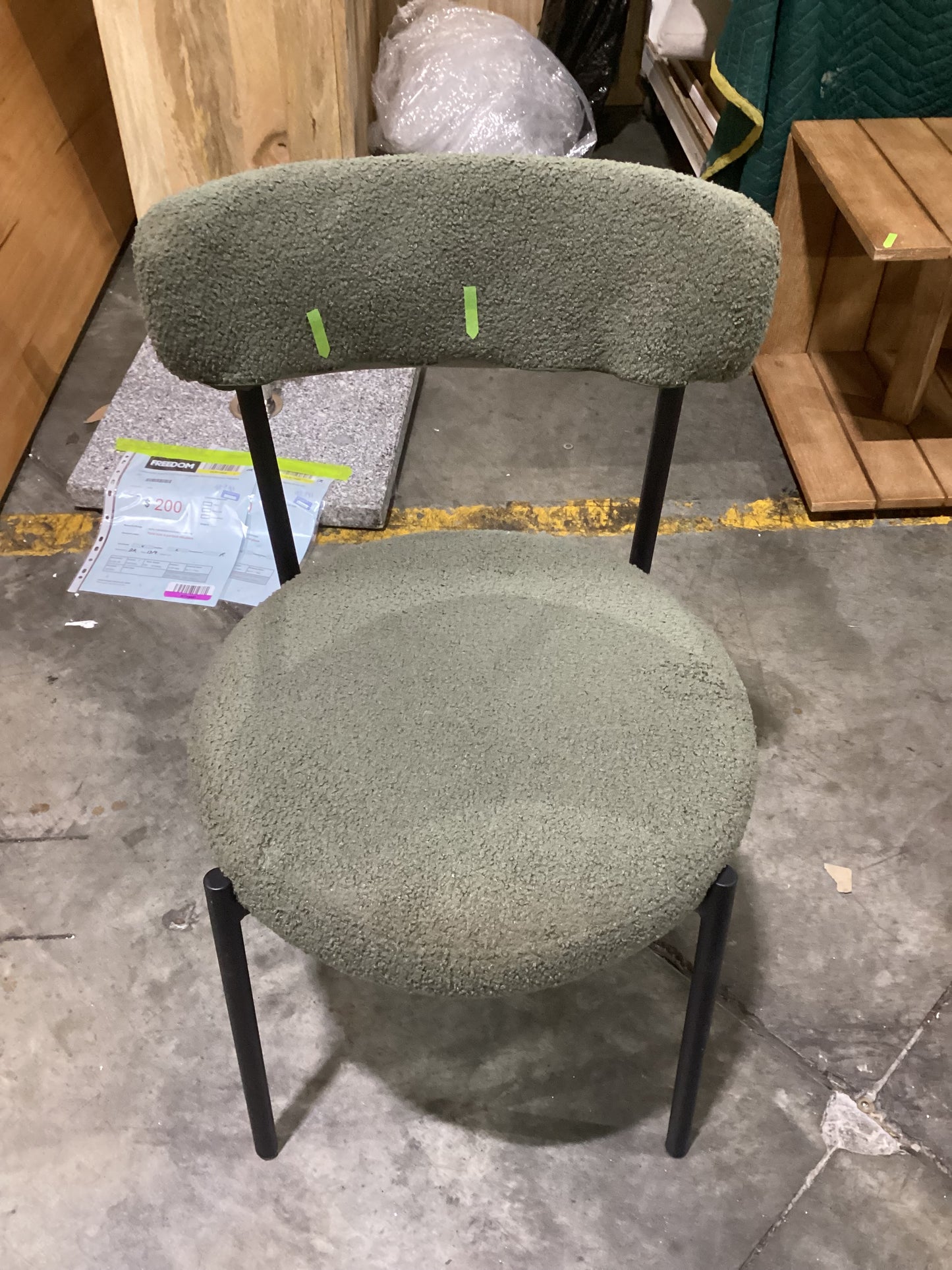 NSW CLN11680 Alexa Dining Chair Teddy Olive