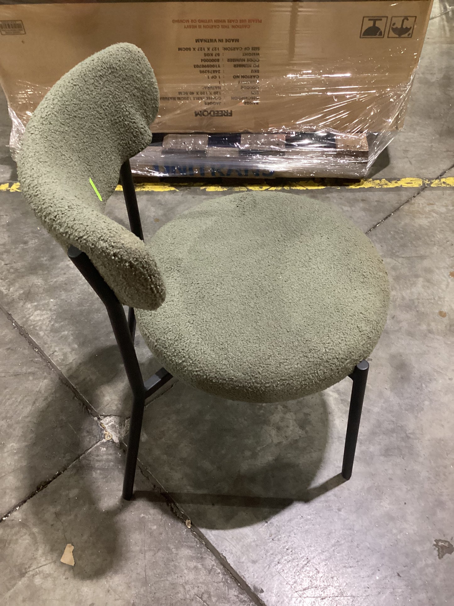 NSW CLN11680 Alexa Dining Chair Teddy Olive