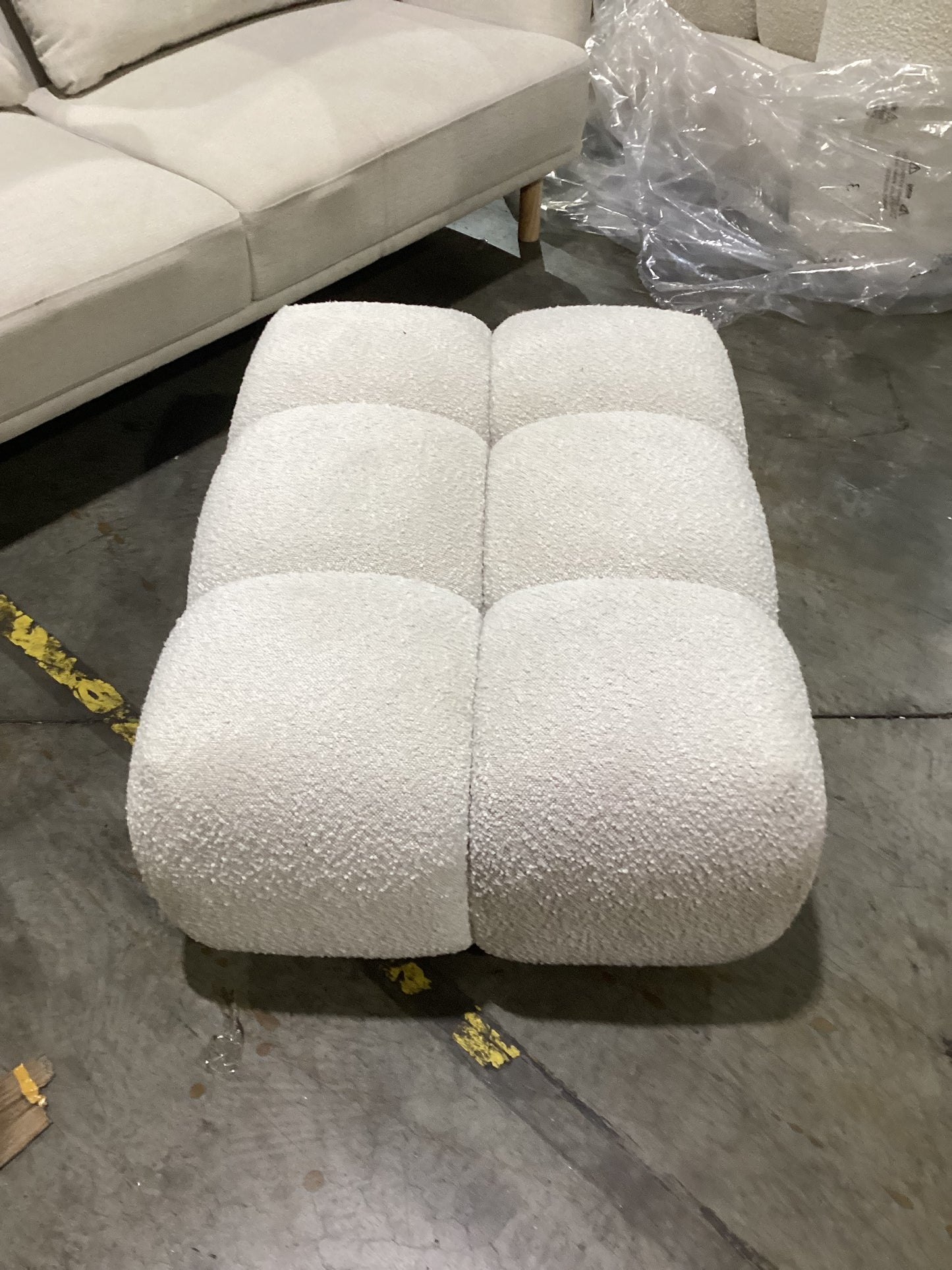 NSW CLN11689 Aero Ottoman Jacquard Boucle Cream