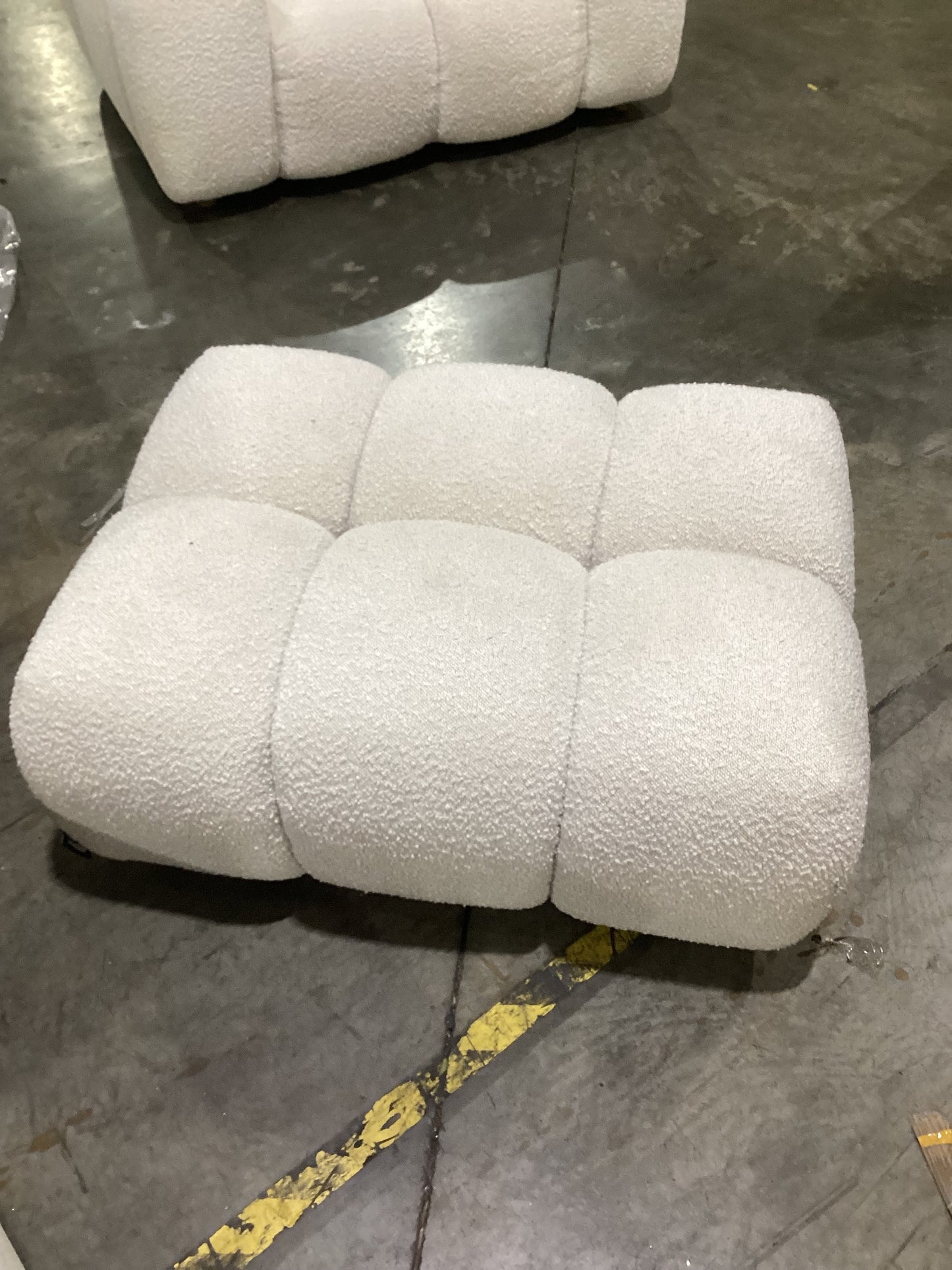 NSW CLN11689 Aero Ottoman Jacquard Boucle Cream