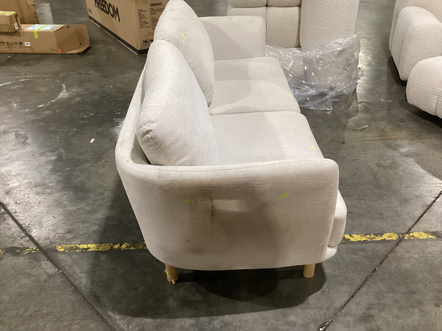 NSW CLN11688 Cleo Sofa 3S Natural LEg Hervey Natural