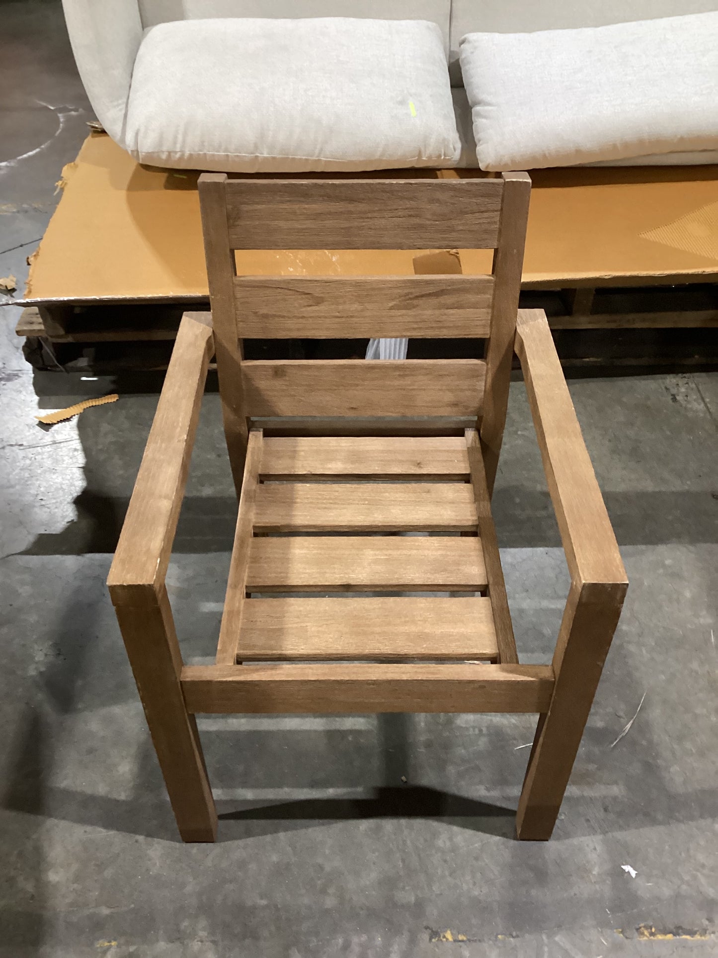 NSW CLN11695 Cannes Outdoor Dining Chair Acacia Charcoal MKII
