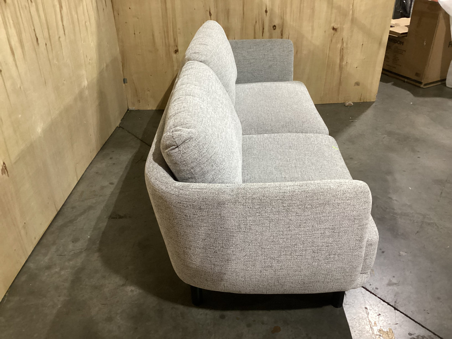 NSW CLN11716 Cleo Sofa 3S Hervey Pepper Black Leg