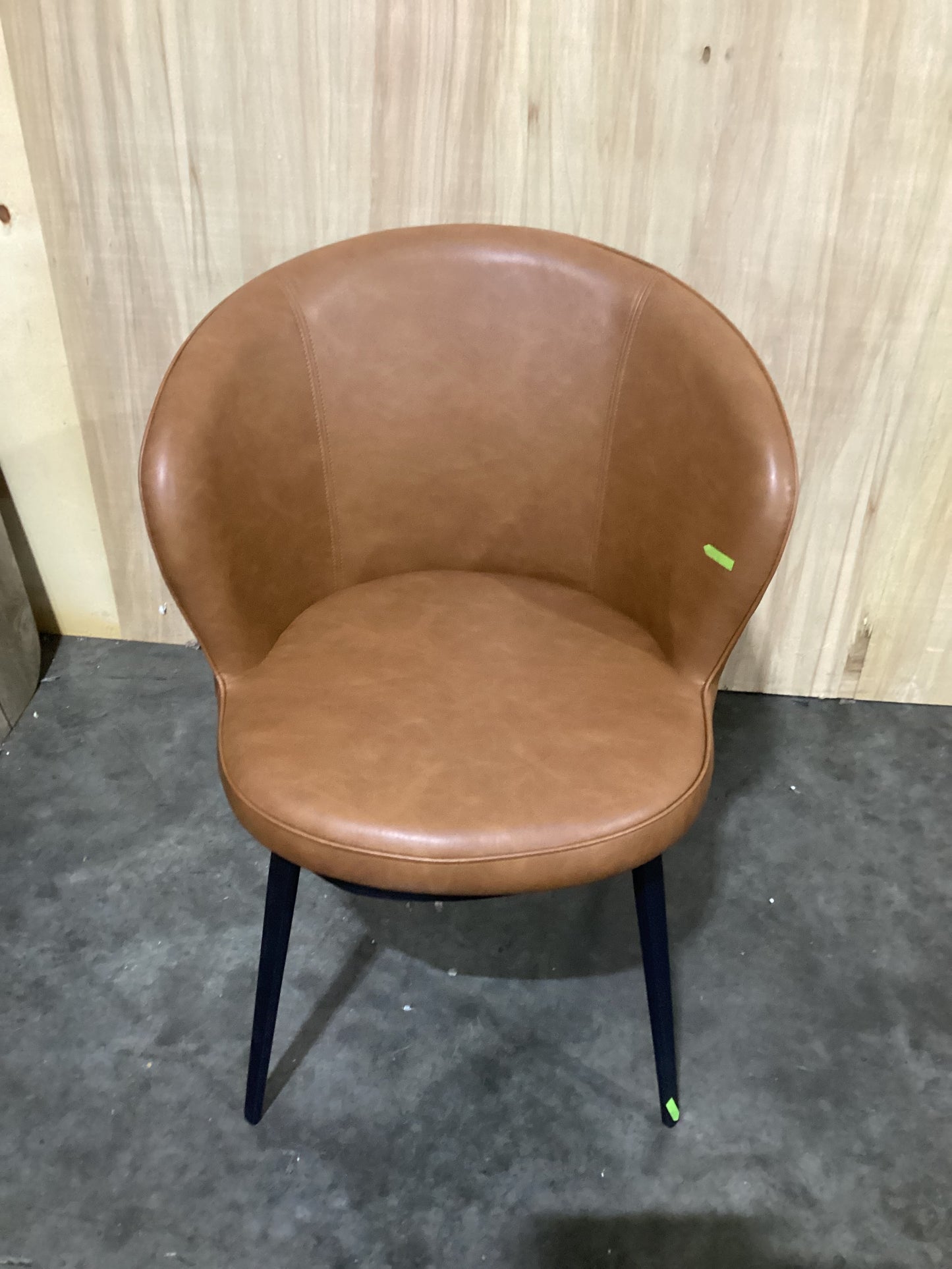 NSW CLN11730 Selena Carver Chair Vegan Leather Tan