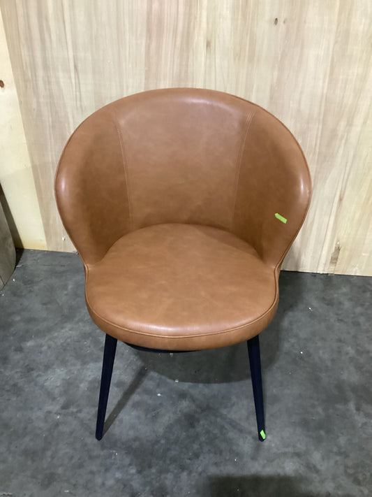 NSW CLN11730 Selena Carver Chair Vegan Leather Tan
